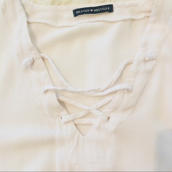 Lace up white top - Picture 3 of 4